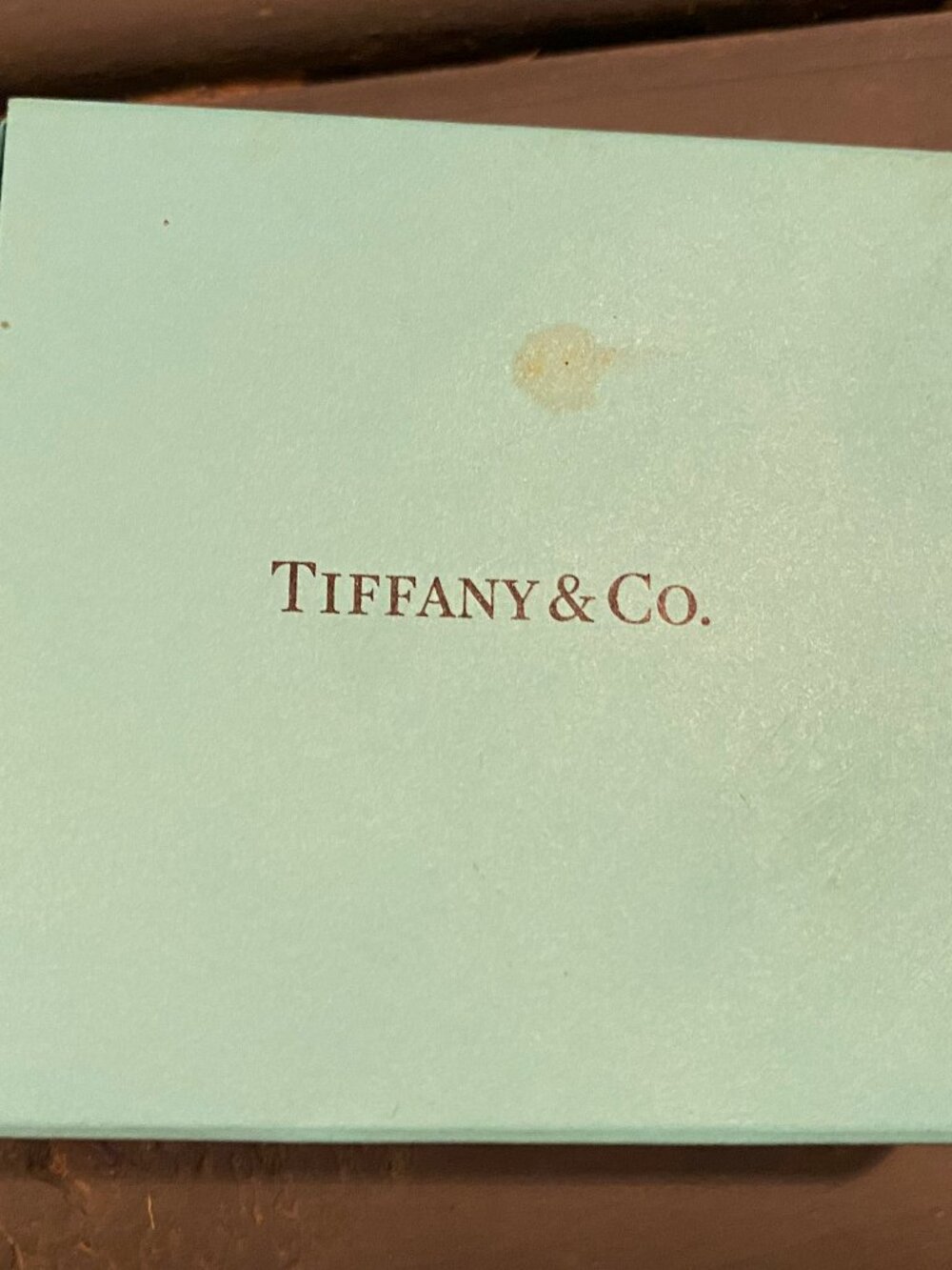 Tiffany & Co. Sample Perfume Box-EMPTY- small stain on front-see pictures